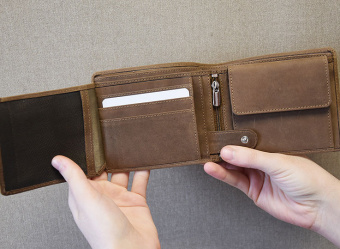 Портмоне c RFID-защитой, мужское с принтом «Велосипед» 8140-RFID-P9